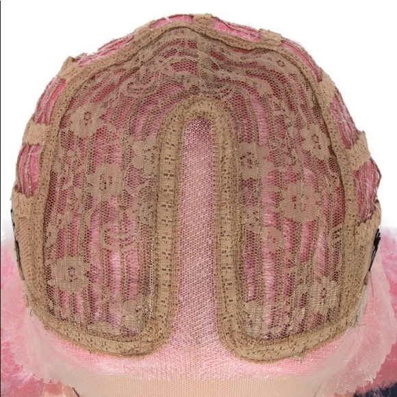 Long Wavy/Twist Style Pink Synthetic Lace Front Wig - Picture 7 of 11